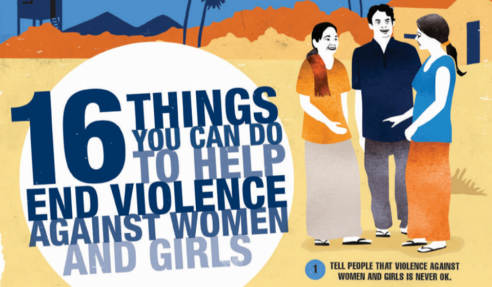 16 Things You Can Do To Help End Violence Against Women and Girls