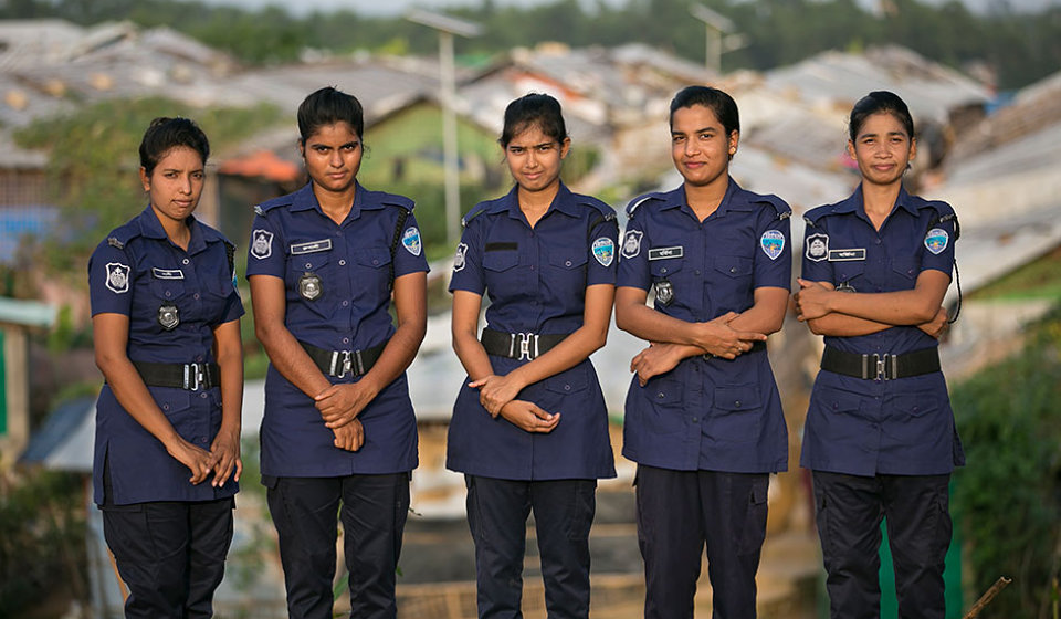In Cox’s Bazar, gender-responsive policing efforts build trust with Rohingya women and girls