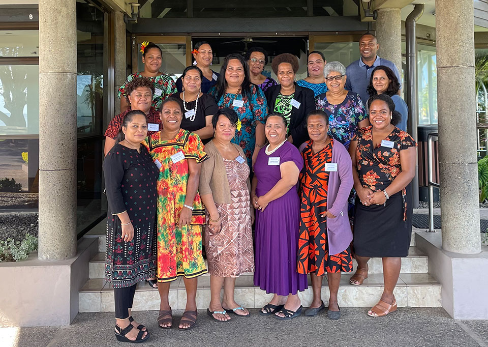 Representatives of crisis centres who are members of the Pacific Women’s Network Against Violence Against Women