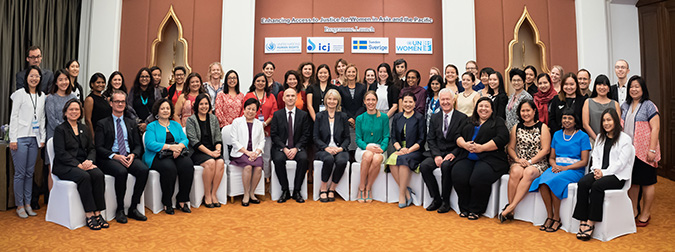 Attendees of the public launch of the programme on enhancing women access to justice in Asia. Photo: UN Women/Pornvit Visitoran