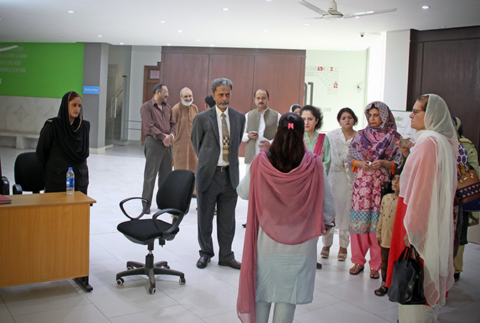 A delegation of UN Women, government officials and representatives visited the Violence Against Women Centre in Multan. Photo: UN Women/Shahzeb Baig