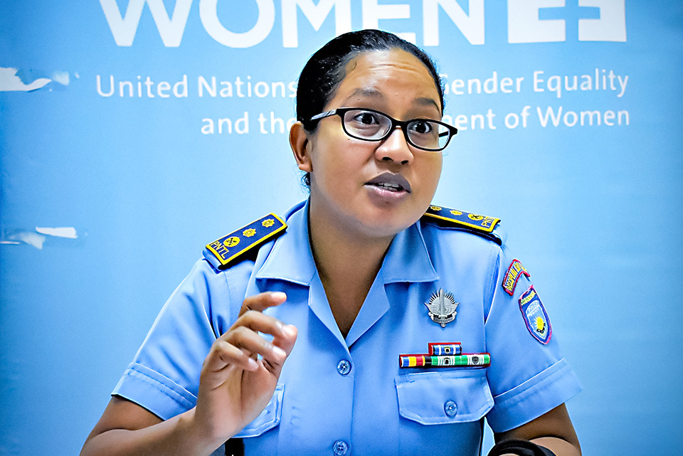 Superintendent Natercia E. S. Martins. The only Timor-Leste’s Police Municipal commander in the country. Photo: UN Women/Helio Miguel