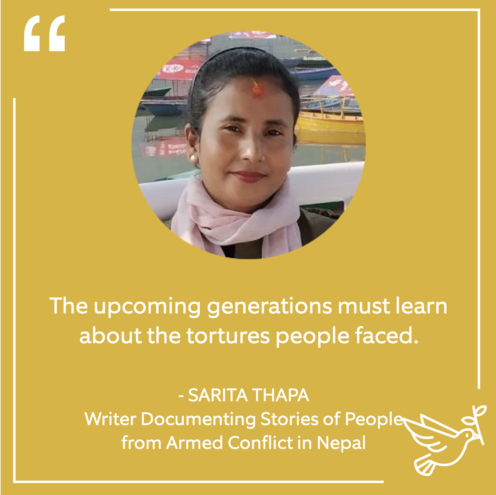 Sarita Thapa - Writer Documenting Stories of People from the Armed Conflict in Nepal 