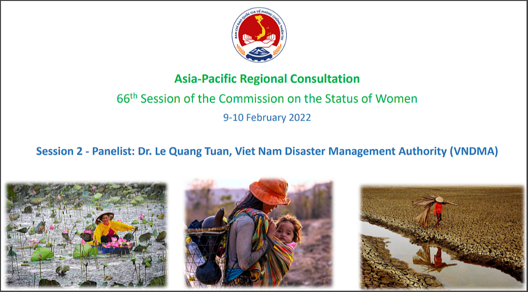 CSW66 - Session 2 - Dr. Le Quang Tuan, Viet Nam Disaster Management Authority (VNDMA)