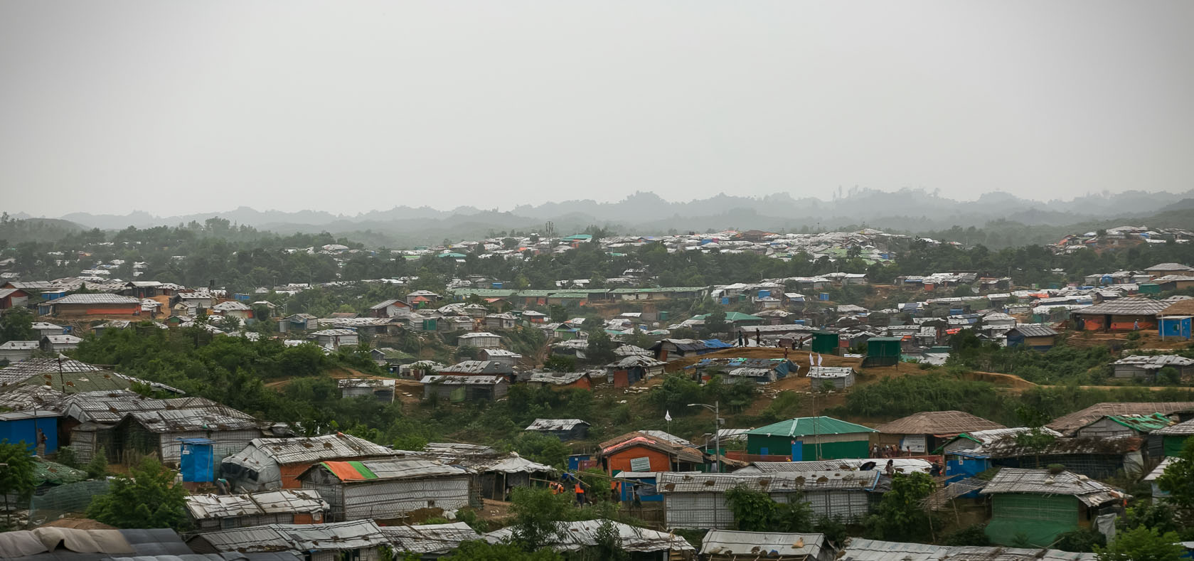 A view of the Balukhali Rohingya refugee camp in Cox's Bazar, Bangladesh. Photo: UN Women/Allison Joyce