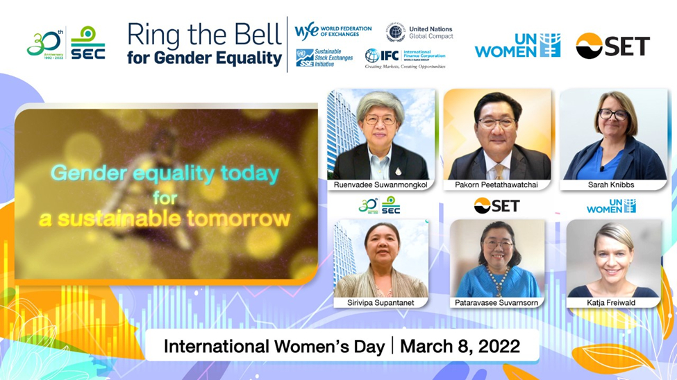 The Stock Exchange of Thailand to ‘ring the bell’ for International Women’s Day