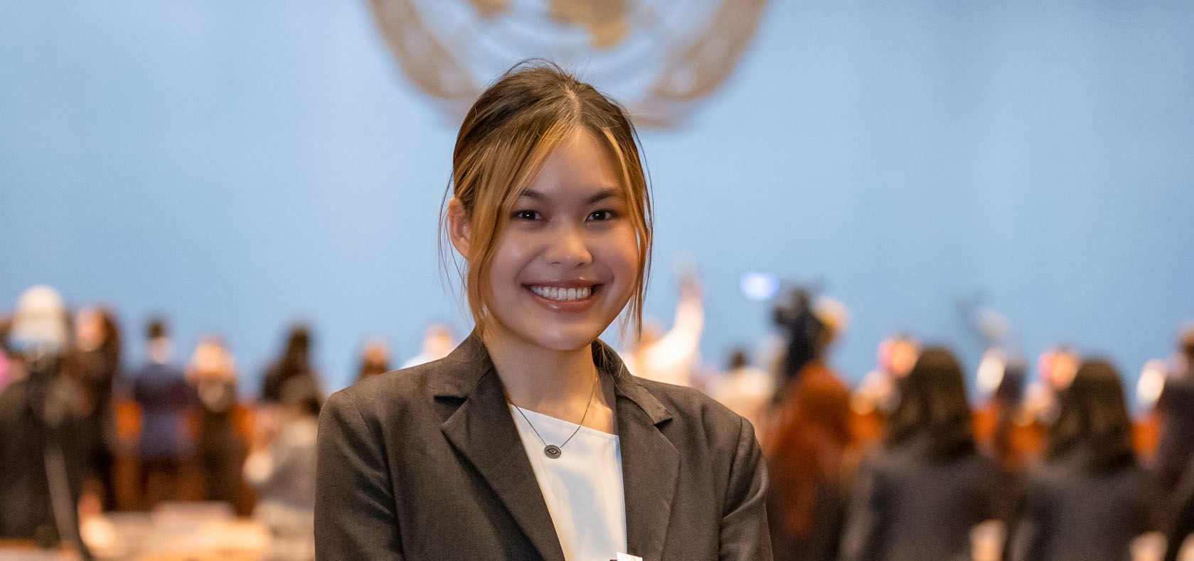 Raweekarn Amarachgul poses at the United Nations Conference Centre in Bangkok during International Women’s Day celebrations on 8 March 2022. Photo: UN Women/Emad Karim