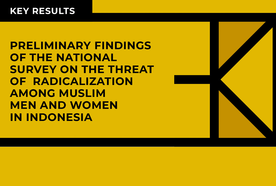 PRELIMINARY FINDINGS OF THE NATIONAL SURVEY ON THE THREAT OF RADICALIZATION AMONG MUSLIM MEN AND WOMEN IN INDONESIA