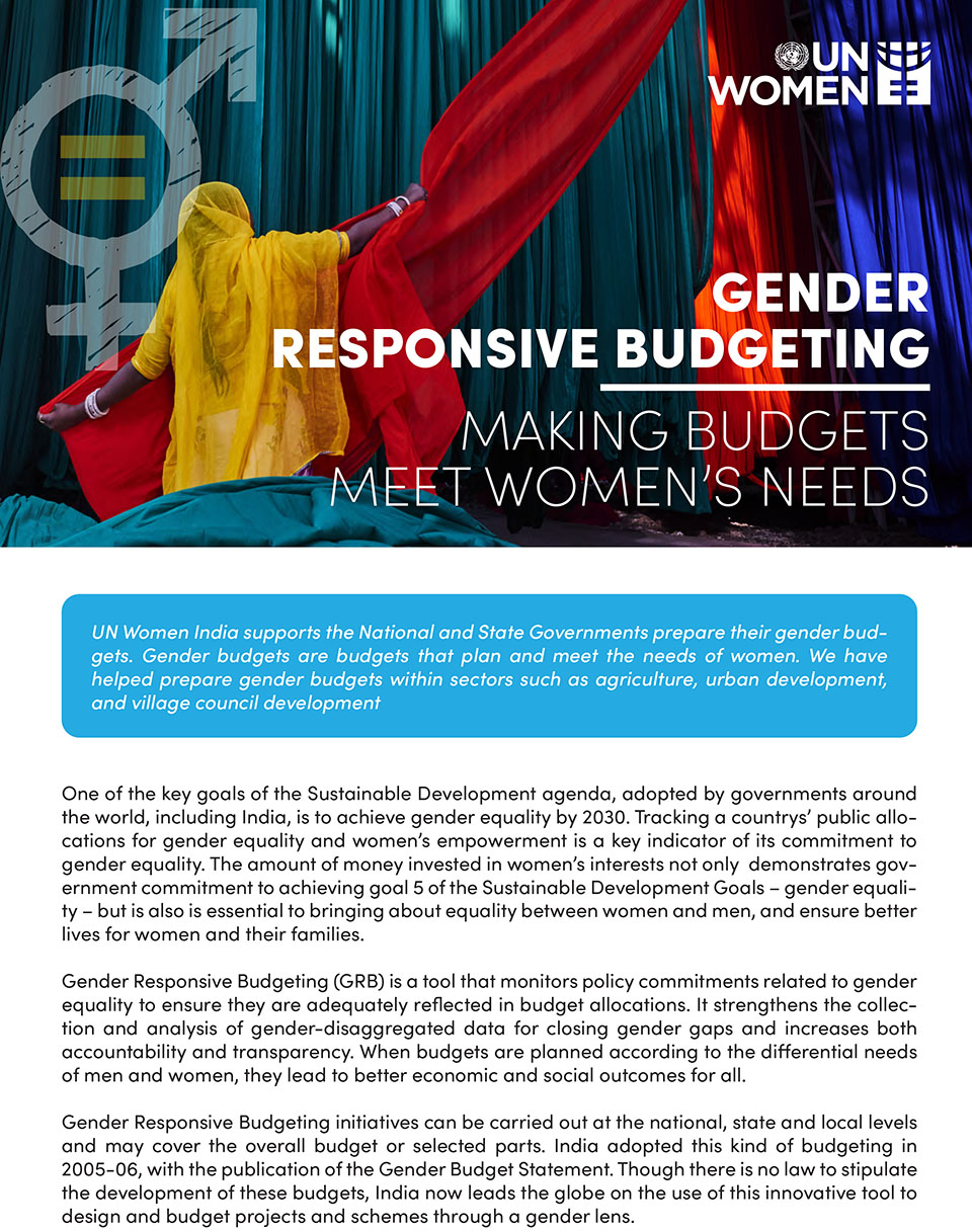 [cover] GENDER RESPONSIVE BUDGETING MAKING BUDGETS MEET WOMEN’S NEEDS