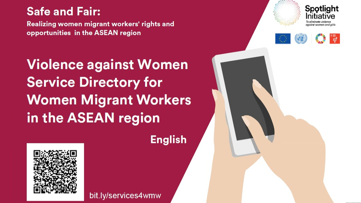 Service directory for women migrant workers in the ASEAN region (available in 8 languages, featuring 9 countries)