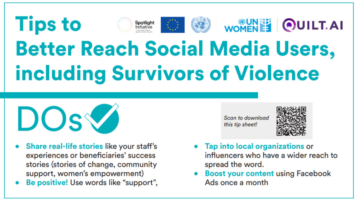 Tips to better reach social media users, including survivors of violence 
