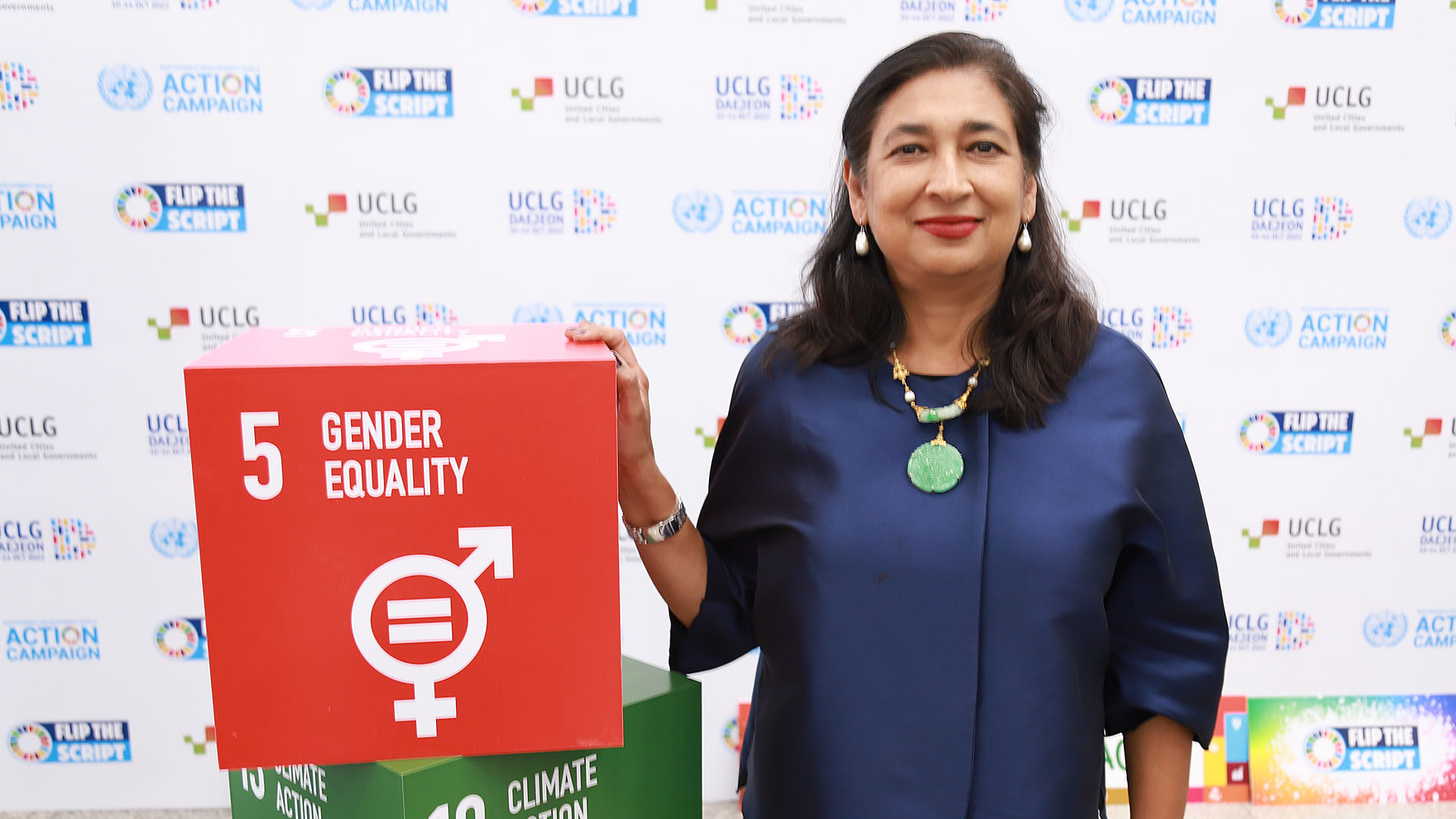 DED Bhatia participates in the 2022 Daejeon United Cities and Local Governments World Congress contributing to building and strengthening a global feminist municipal movement. Photo: UN Women/Yoomi Jun