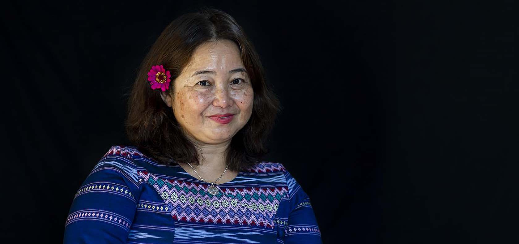 Naw Bway Khu, 54, a nurse of Karen ethnicity, founded Meikswe Myanmar, meaning 'Friends of Myanmar'. Photo: UNHCR/Hkun Ring