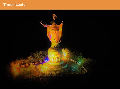 No Place for Violence in Timor-Leste (Lighting President and government’s palace, and Jesus Crist Statue)