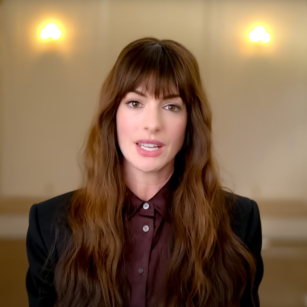 Anne Hathaway. Photo: Asserted from Anne Hathaway's video [Unlocking the full potential of women in the economy]