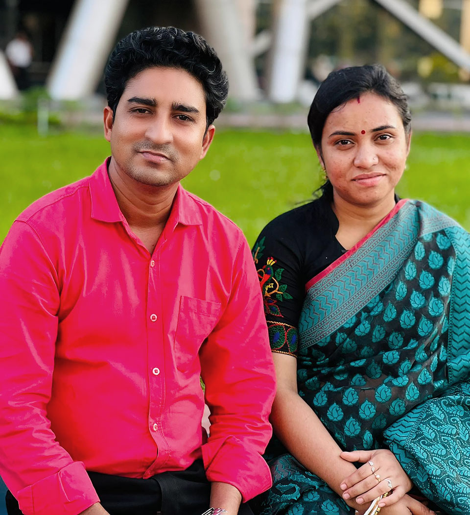 Priyanka Rani Sur and her husband. Photo: UN Women/Shararat Islam