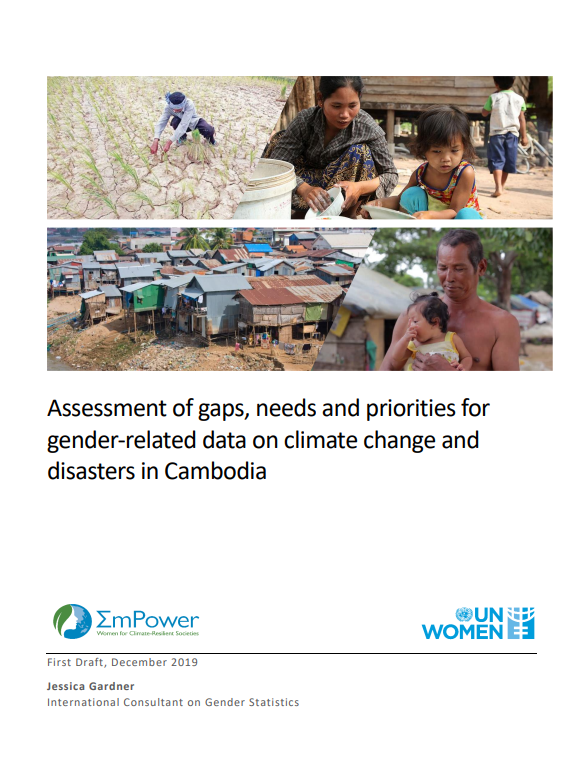 Assessment of gaps, needs and priorities for gender related data on climate change and disaster in Cambodia.