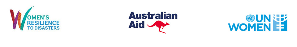 WRD, Australian Aid and UN Women logos