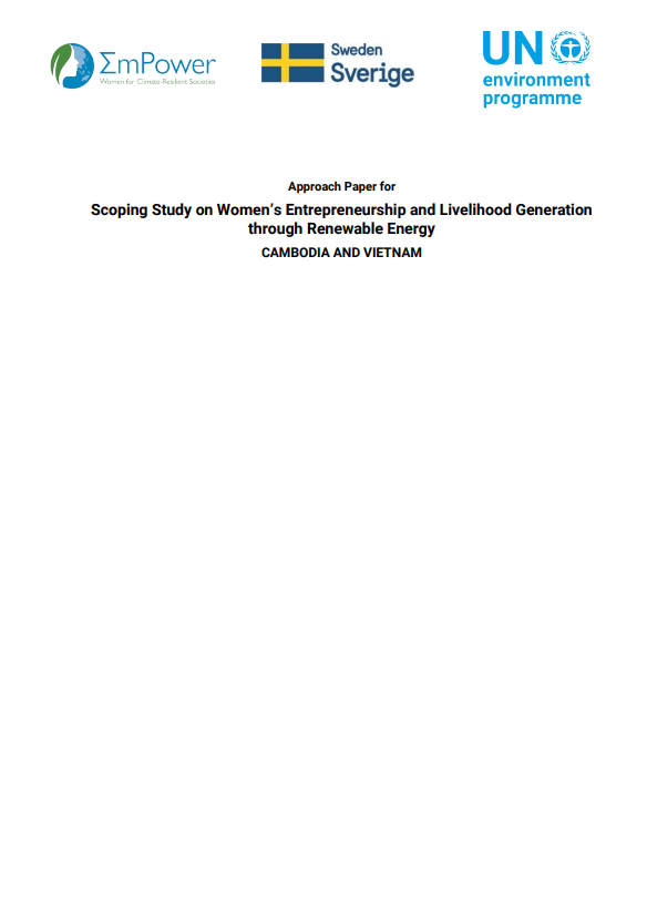 Scoping Study on Women’s Entrepreneurship and Livelihood Generation through Renewable Energy