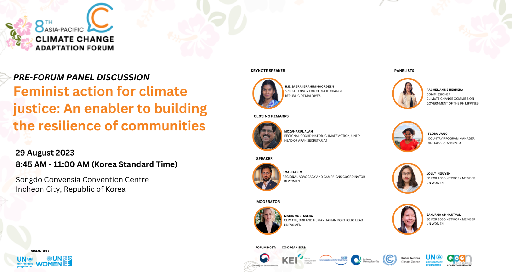 8th Asia-Pacific climate change adaptation pre-forum panel