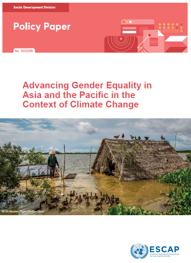 Advancing Gender Equality in Asia and the Pacific in the Context of Climate Change