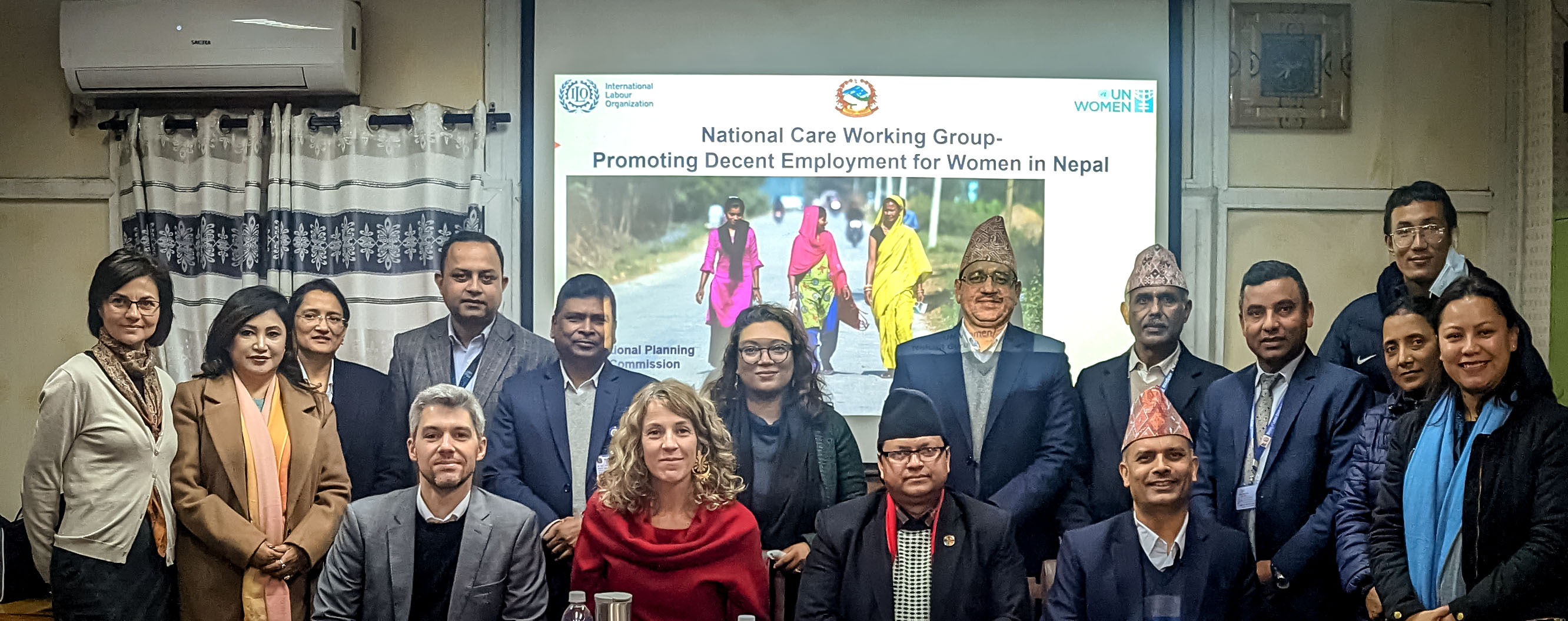 Members of the Nepal Care Working Group in Kathmandu, Nepal. Photo: UN Women 