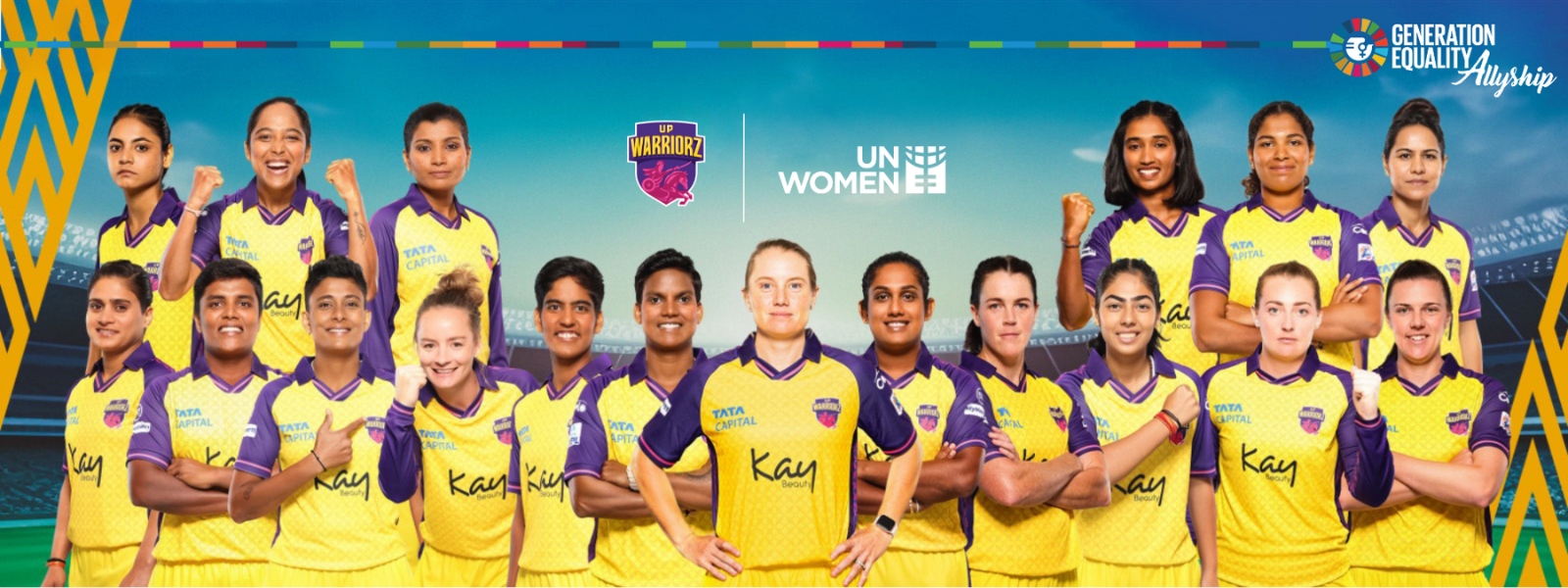 UP Warriorz female cricket team. 