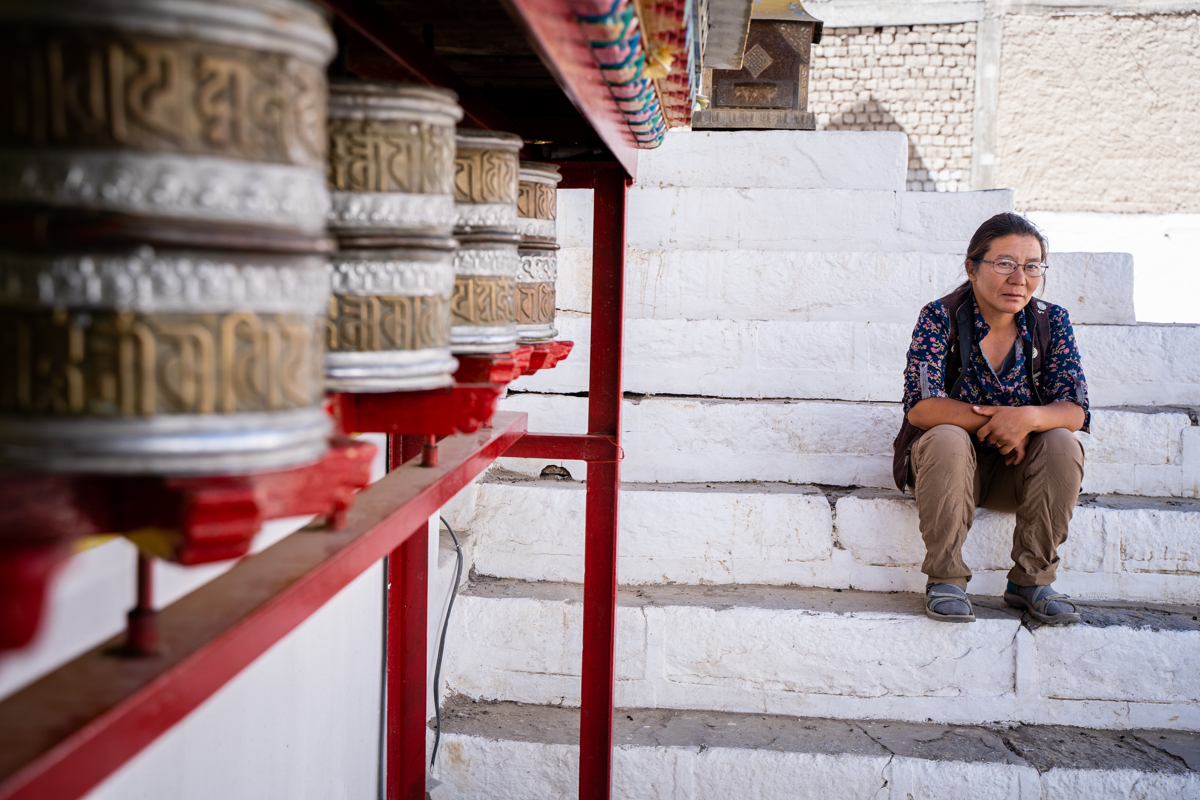 Thinlas Chorol, founder of the 'Ladakhi Women's Travel Company', pictured at the Soma Gompa (Monastery) in Leh market. It is the region's only travel company owned and operated by women.