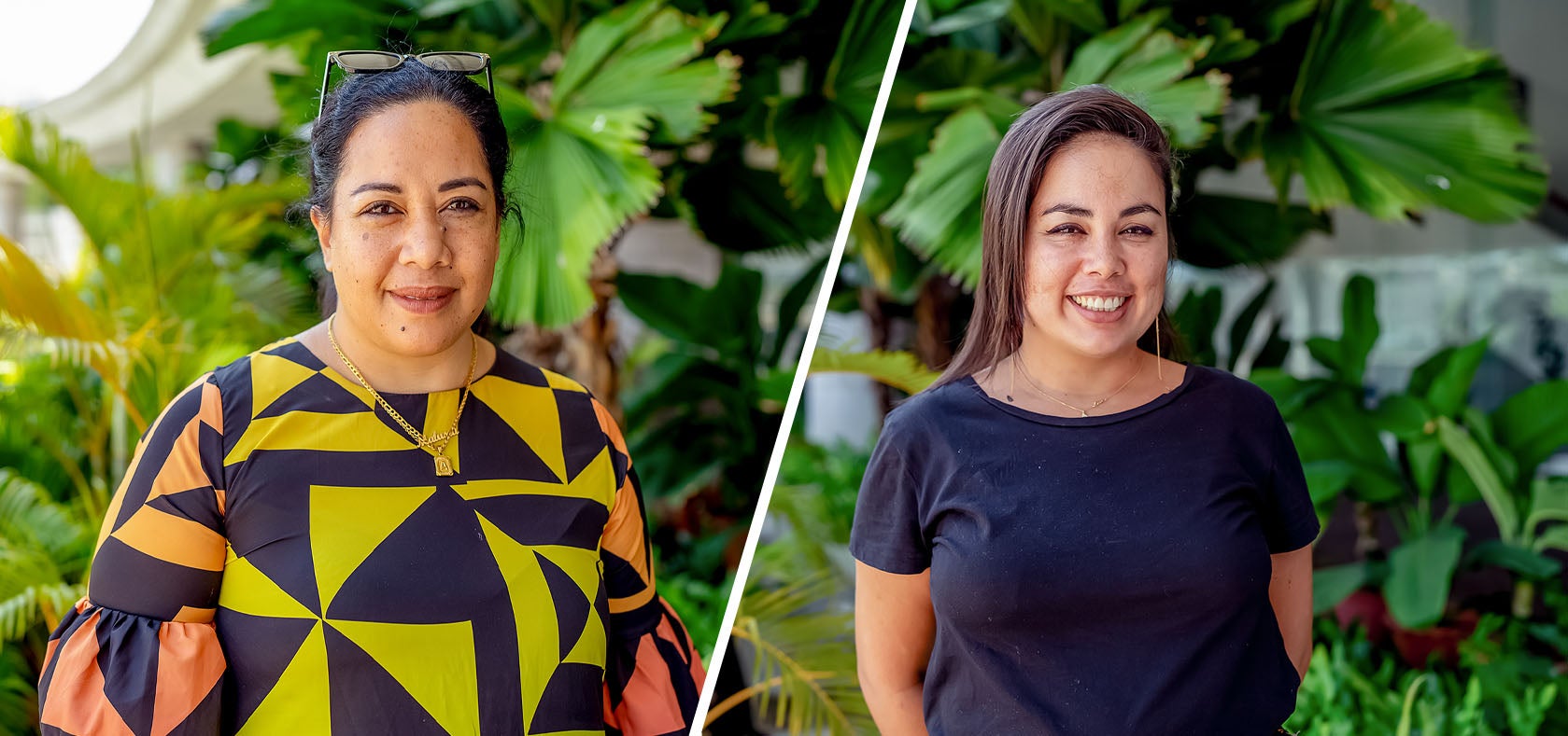 (from left) Feminist activists Maluseu Doris Tulifau from Samoa and Yasmine Bjornum from Vanuatu. Photos: UN Women/Ploy Phutpheng