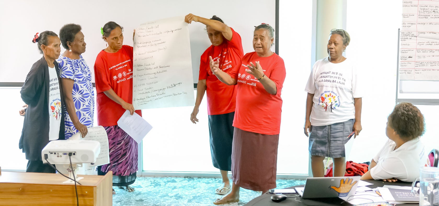 UN Women ´s training on women’s political leadership and campaign strategies in Port Moresby, Papua New Guinea. Photo: UN Women/Reuben Tabel