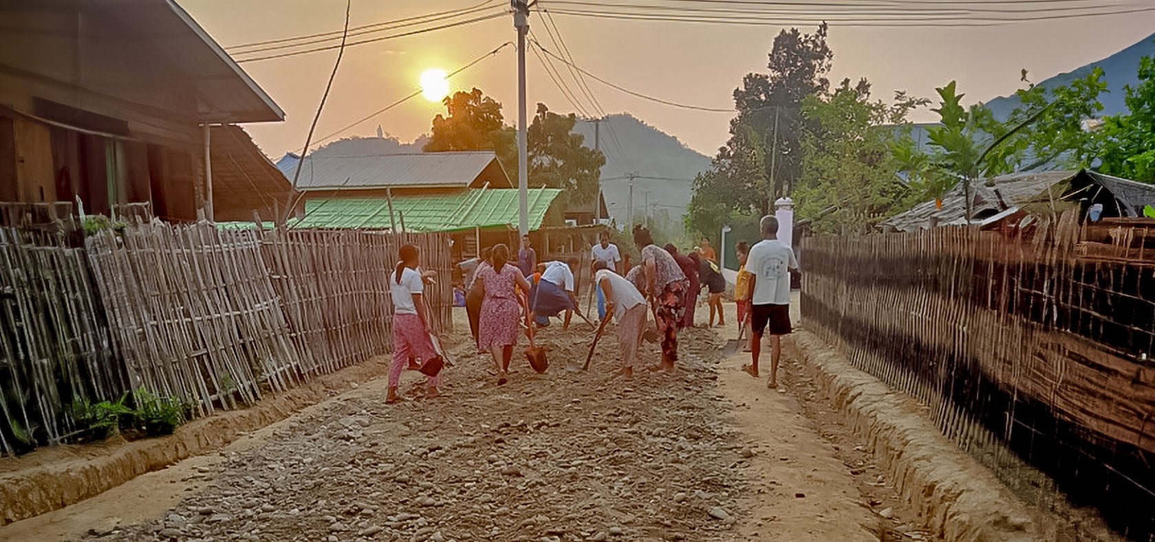 Nang identified the need, and secured funding, for a new road in her village to make it more accessible during the rainy season in 2023. Photo: Courtesy of UN Women partner in Myanmar