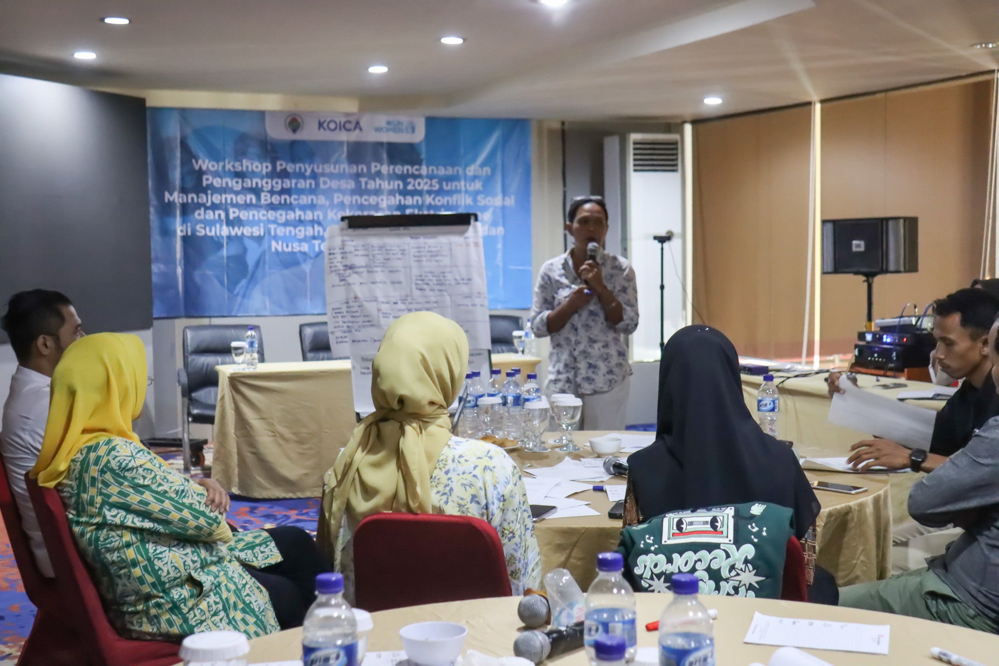 Kurniatun, a women representative from Pombewe Village in Central Sulawesi, Indonesia shared their village plans highlighting community resilience on 17 July 2024.