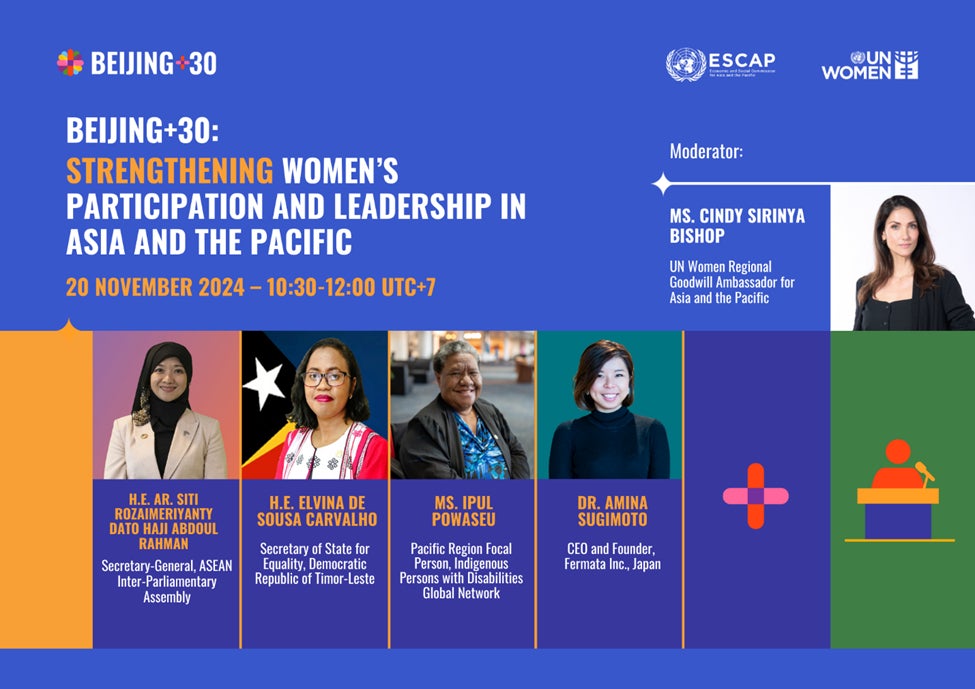 Beijing+30 Roundtable: Strengthening Women’s Participation and Leadership in Asia and the Pacific