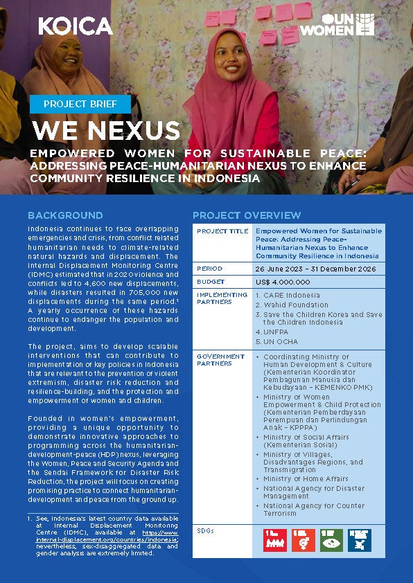 WE NEXUS Project Brief