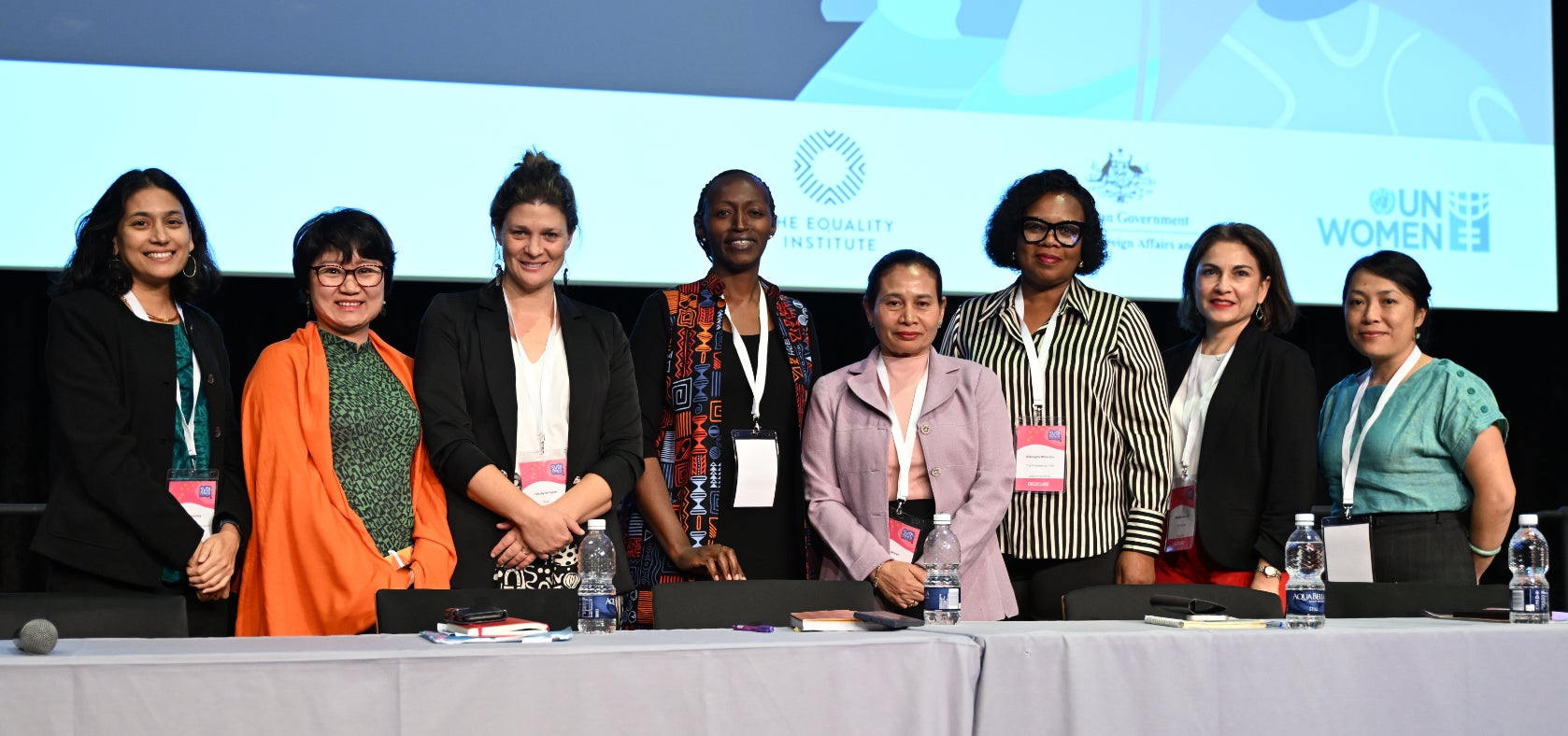 Participants of the panel “Together for Prevention Cross-Regional Learning Exchange on National Action Plans to end Violence against Women and Girls” hosted at the SVRI Forum 2024 in Cape Town, South Africa. 