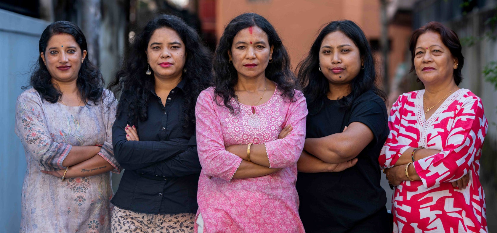 Interviewed for this CVWN profile are Chairperson Srijana Shrestha (centre) and Secretary Sabitri Khadka (far left). 