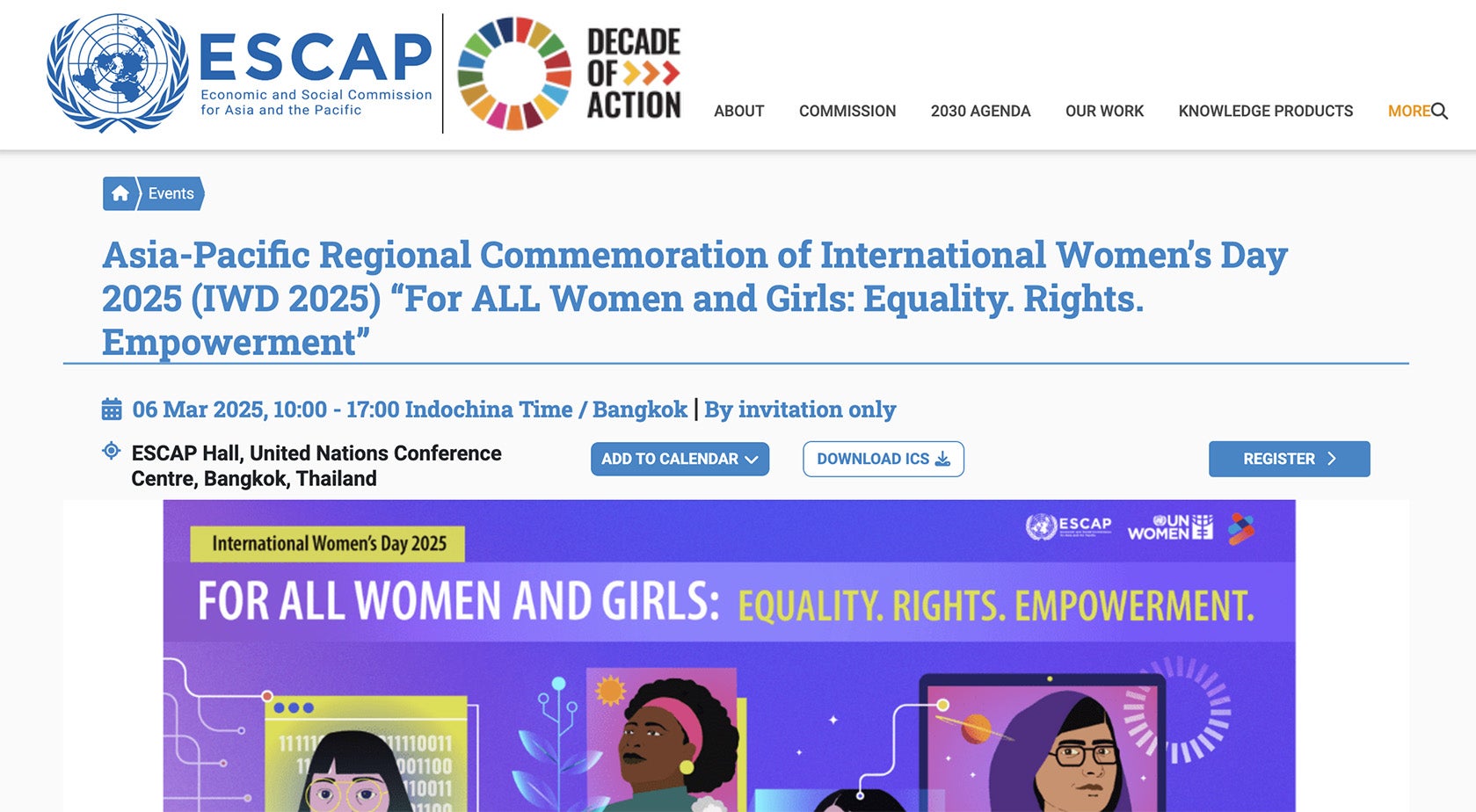 IWD 2025 on ESCAP website