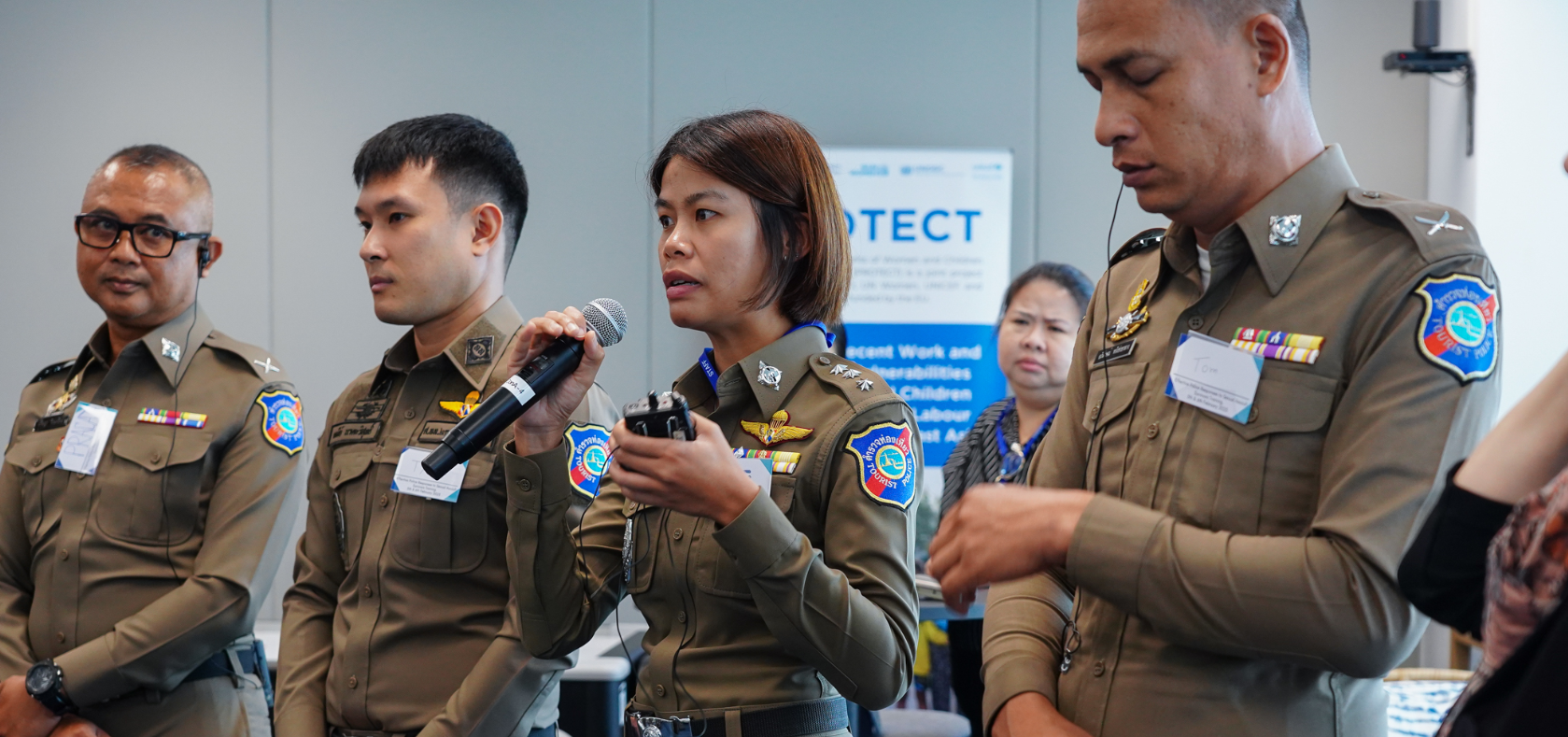 Tourist Police officers participate in discussions during the training Effective Police Responses to Sexual Assault Survivors held in Bangkok, Thailand. 