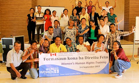 Women’s human rights training participants. Photo: UN Women/Betsy Davis