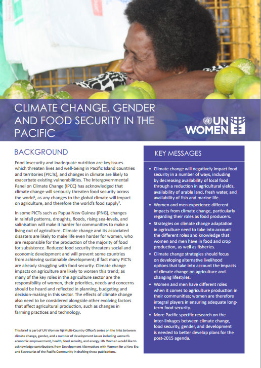 Climate change, gender and food security