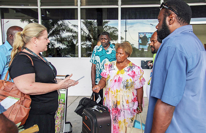 Vanuatu market managers and decision-makers preparing for their upcoming trip to Solomon Islands. Photo: UN Women/Trisha Toangwera 