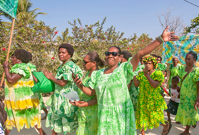 Rural women from around Efate gather together to celebrate the International Day of Rural Women at Erakor Village in October 2016. Photo: UN Women/Murray Lloyd