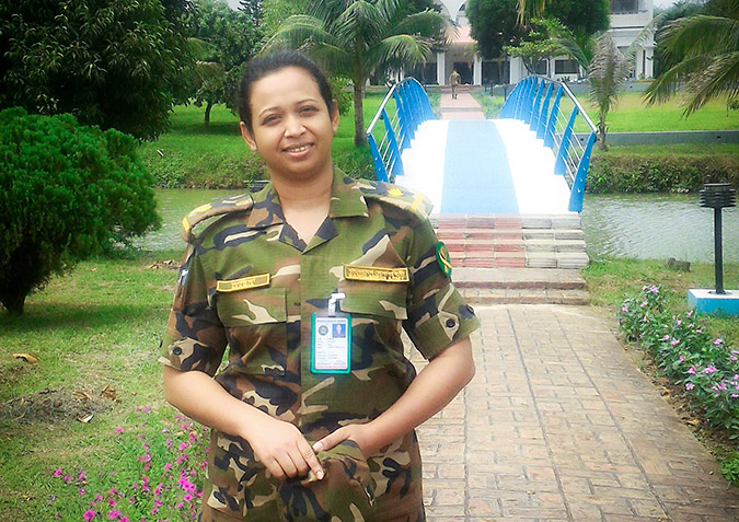 Maj Ishrat Maria Mitu, UN Peacekeeper. Photo: UN Women/Samara Mortada