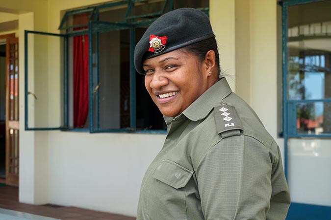 Captain Anaseini Navua Vuniwaqa of the Republic of Fiji Military Forces. Photo: UN Women/Caitlin Gordon-King