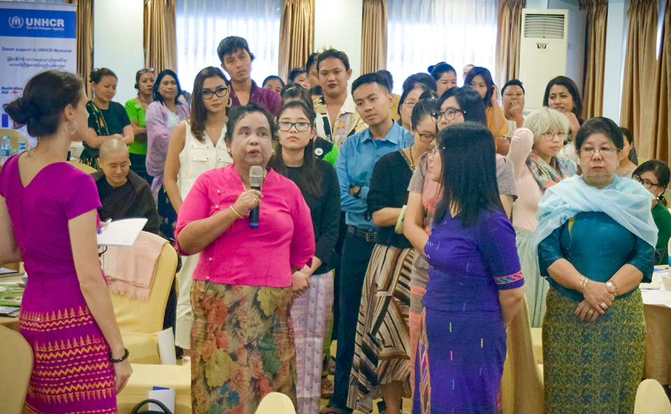 Attendees shared stories of their own experiences of gender and citizenship issues in Myanmar. Photo: UNHCR