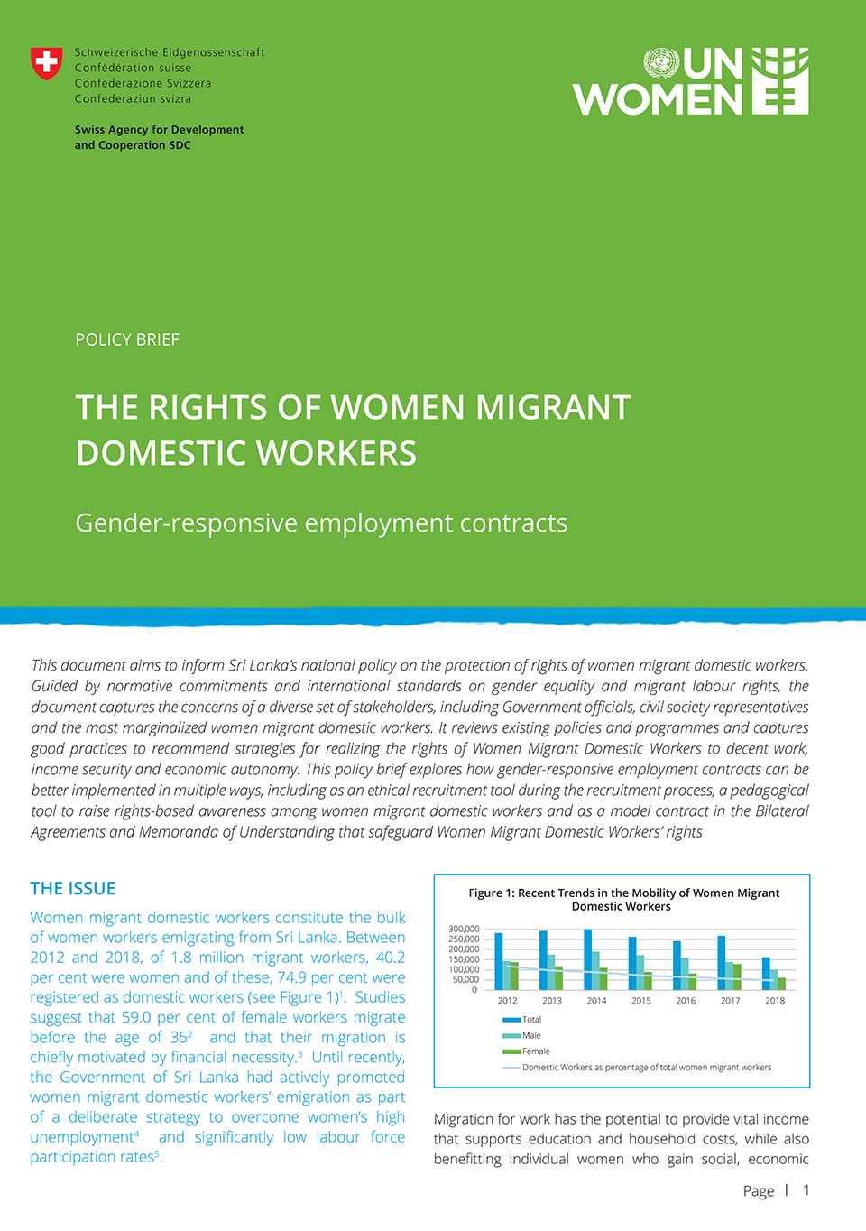 POLICY BRIEF: The rights of women migrant domestic workers | Gender-responsive employment contracts