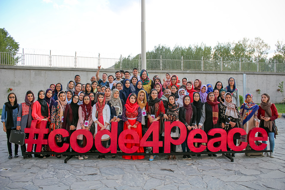 From June 17- 20, 75 women and men from 27 provinces participated in #Code4peace hackathon in Bamyan Province. Photo: UN Women/Ramin Alam