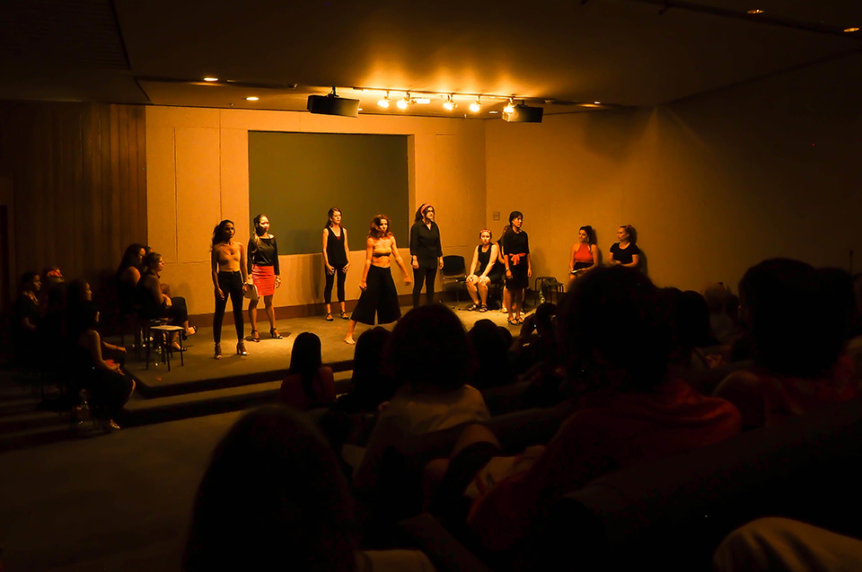 The Vagina Monologues performance at UNCC, Theatre Room. 25 June 2019. Photo: Courtesy of Jessica Amity