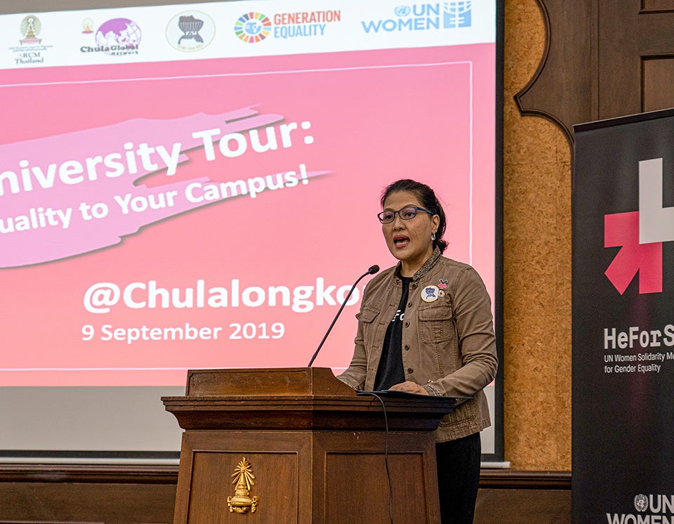 HeForShe University Tour event on 9 September at Chulalongkorn University  Photo: UN Women/Pathumporn Thongking