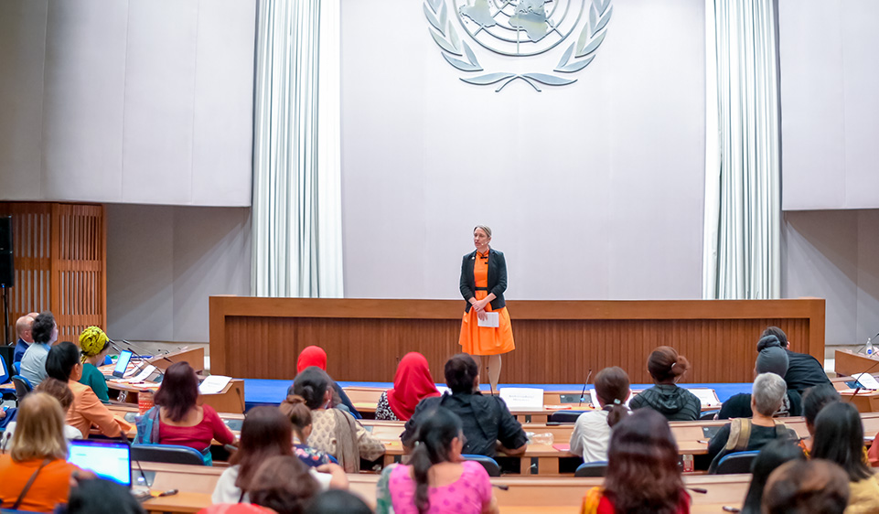 Anna-Karin Jatfors delivering opening remarks. Photo: UN Women/Sarapat Plus Co., Ltd
